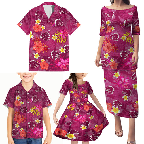 broncos-rugby-family-matching-puletasi-dress-and-hawaiian-shirt-beautiful-floral-pattern-spring-summer-vibe