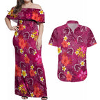 custom-broncos-rugby-couples-matching-off-shoulder-maxi-dress-and-hawaiian-shirt-beautiful-floral-pattern-spring-summer-vibe