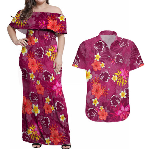 custom-broncos-rugby-couples-matching-off-shoulder-maxi-dress-and-hawaiian-shirt-beautiful-floral-pattern-spring-summer-vibe