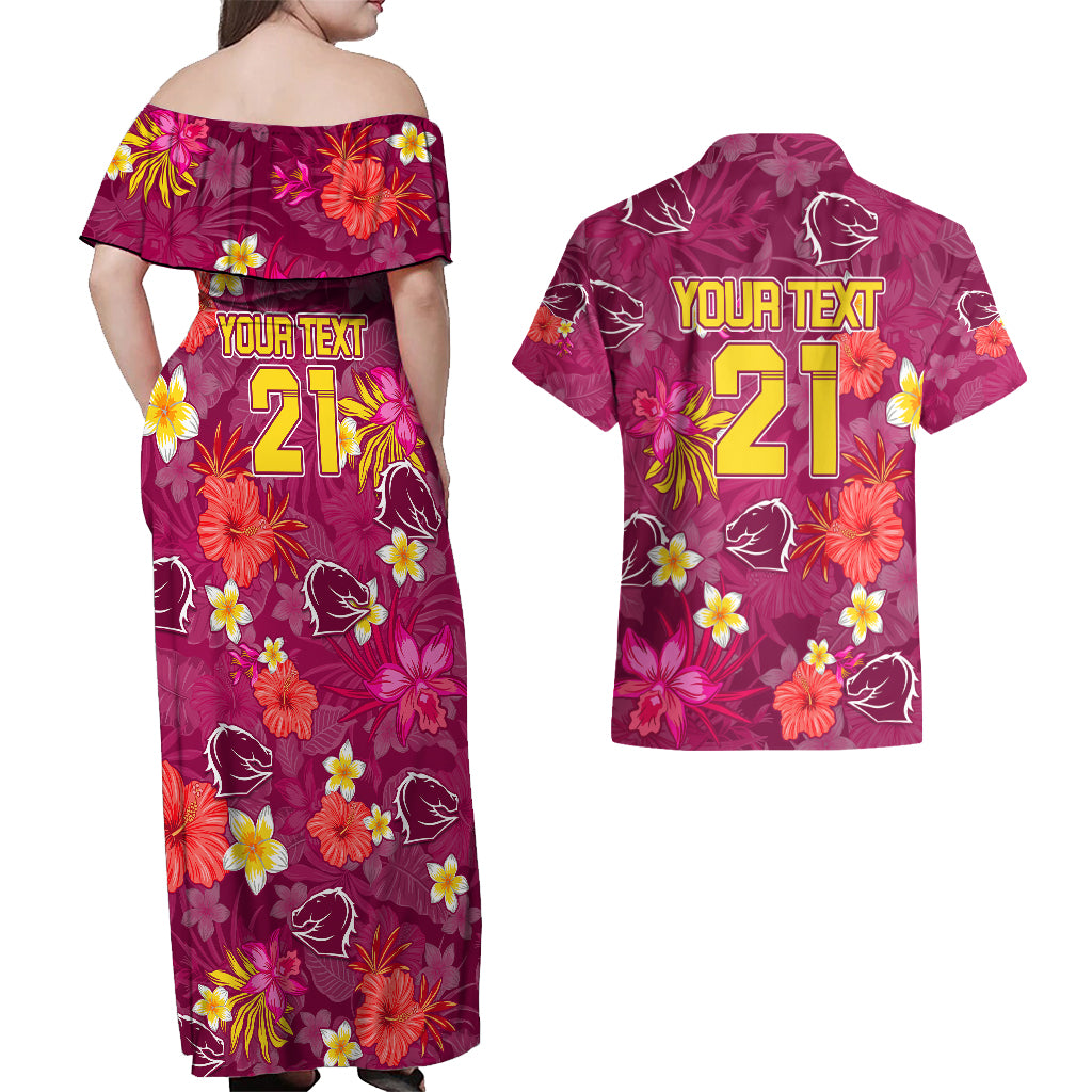 custom-broncos-rugby-couples-matching-off-shoulder-maxi-dress-and-hawaiian-shirt-beautiful-floral-pattern-spring-summer-vibe