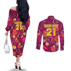 custom-broncos-rugby-couples-matching-off-the-shoulder-long-sleeve-dress-and-long-sleeve-button-shirts-beautiful-floral-pattern-spring-summer-vibe