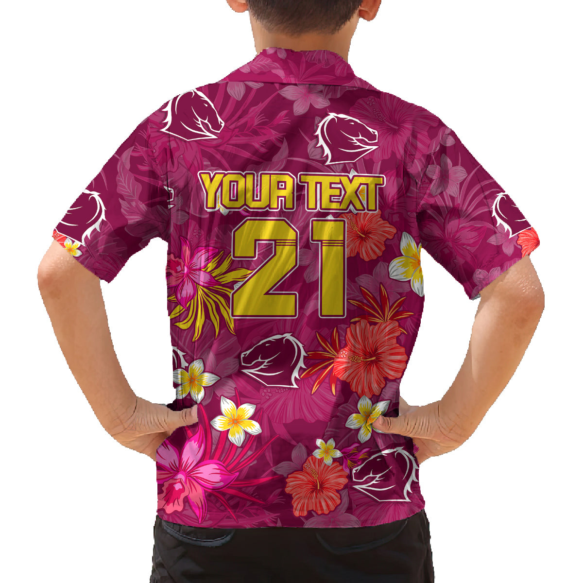 custom-broncos-rugby-family-matching-short-sleeve-bodycon-dress-and-hawaiian-shirt-beautiful-floral-pattern-spring-summer-vibe