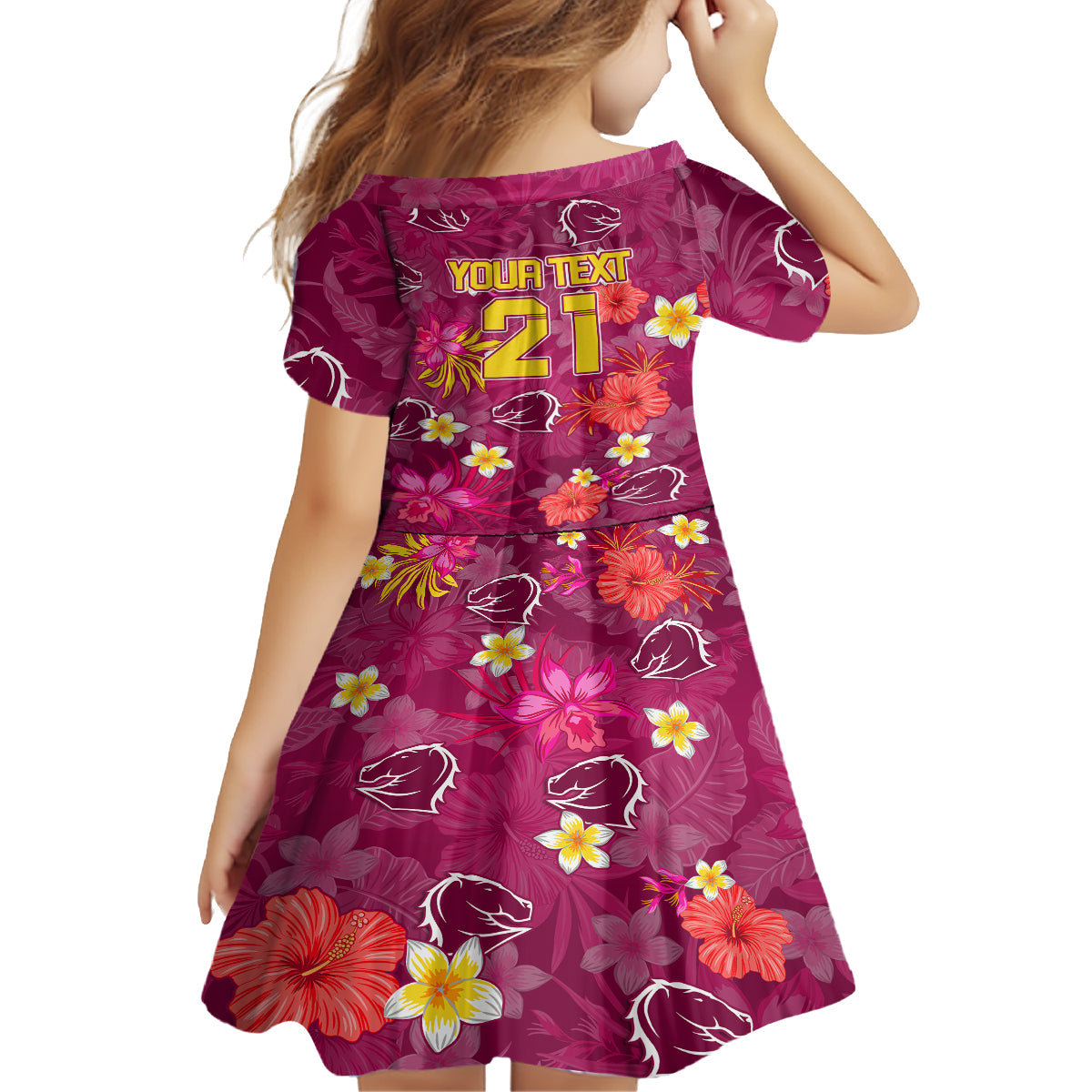 custom-broncos-rugby-family-matching-short-sleeve-bodycon-dress-and-hawaiian-shirt-beautiful-floral-pattern-spring-summer-vibe