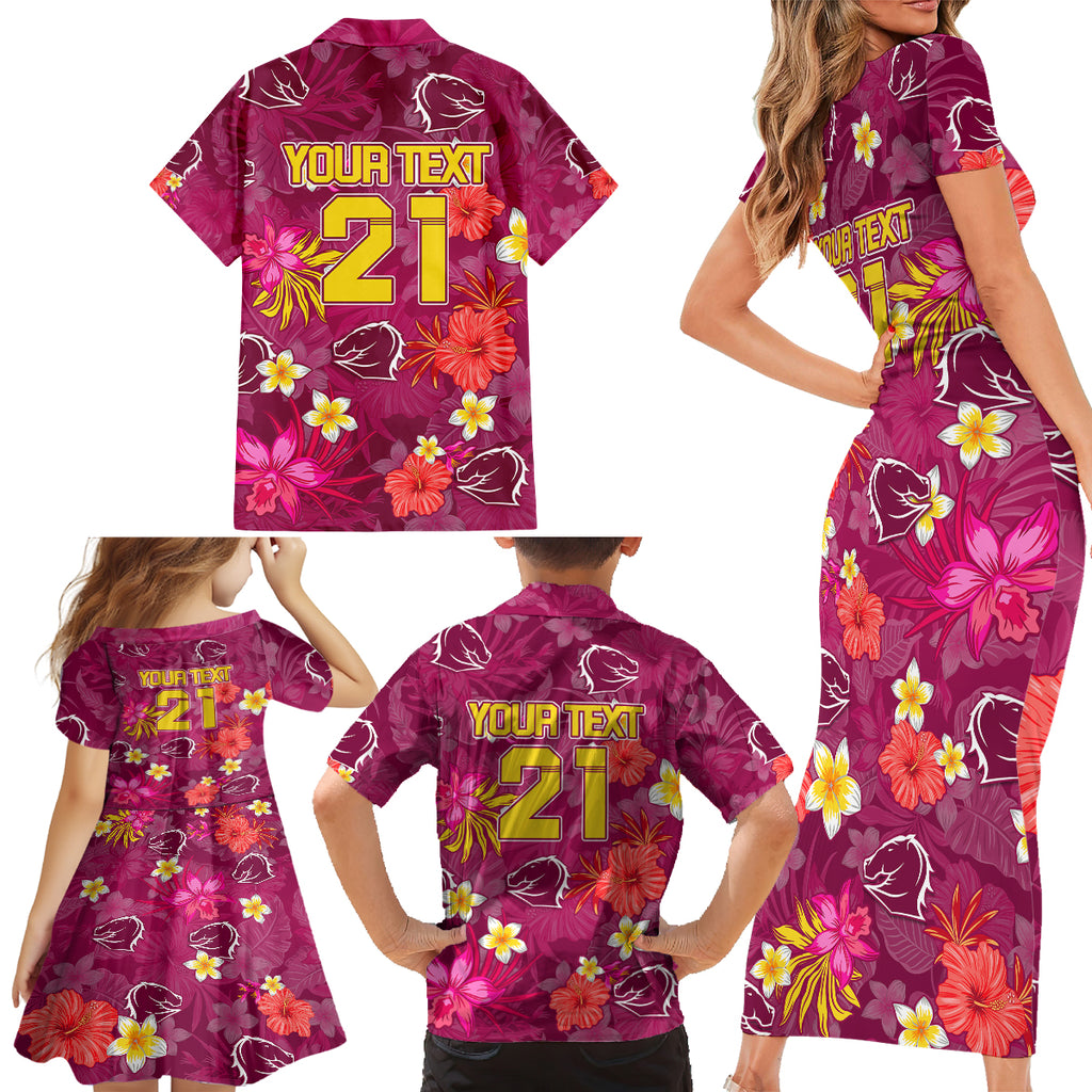 custom-broncos-rugby-family-matching-short-sleeve-bodycon-dress-and-hawaiian-shirt-beautiful-floral-pattern-spring-summer-vibe
