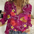 Custom Broncos Rugby Women Casual Shirt Beautiful Floral Pattern Spring Summer Vibe LT9