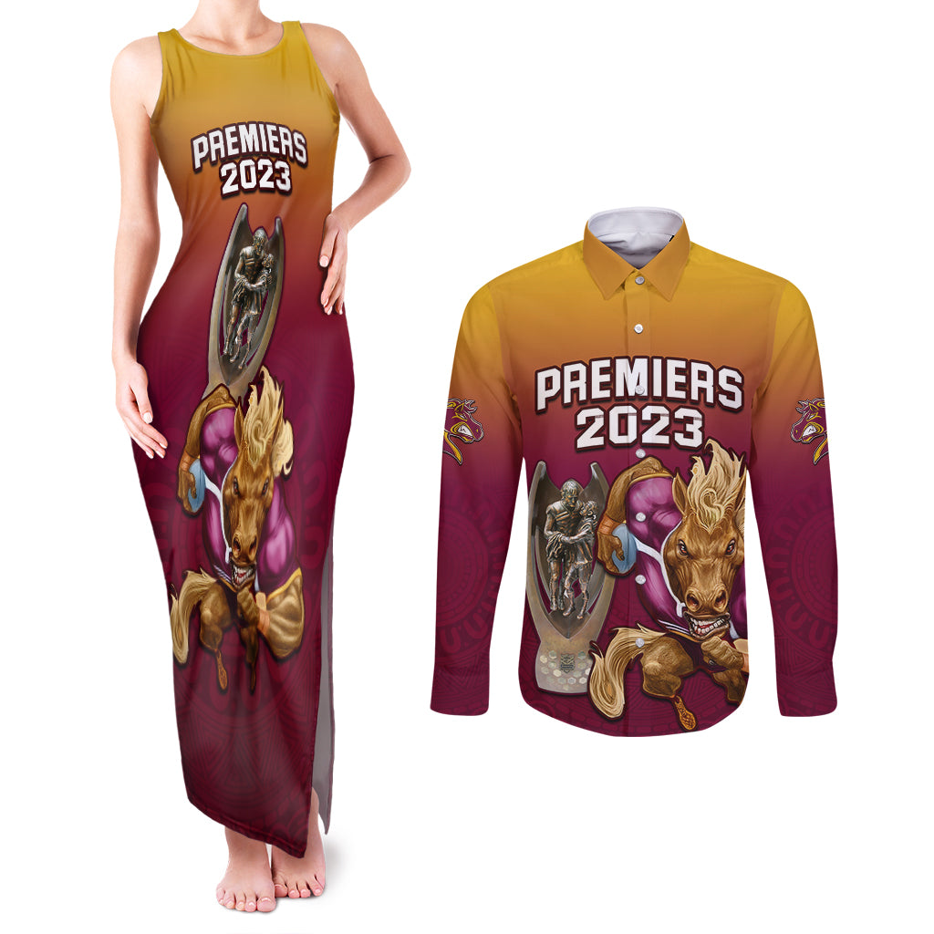 nrl-broncos-premiers-2023-couples-matching-tank-maxi-dress-and-long-sleeve-button-shirts