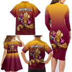 nrl-broncos-premiers-2023-family-matching-long-sleeve-bodycon-dress-and-hawaiian-shirt