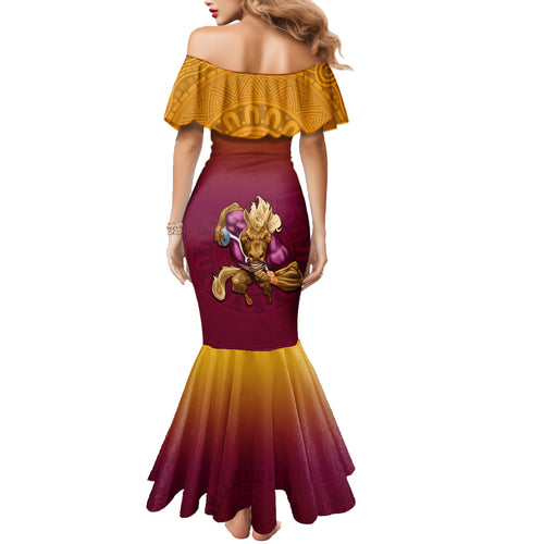 nrl-broncos-premiers-2023-family-matching-mermaid-dress-and-hawaiian-shirt