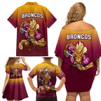 nrl-broncos-premiers-2023-family-matching-off-shoulder-short-dress-and-hawaiian-shirt