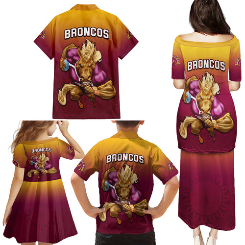nrl-broncos-premiers-2023-family-matching-puletasi-dress-and-hawaiian-shirt
