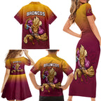 nrl-broncos-premiers-2023-family-matching-short-sleeve-bodycon-dress-and-hawaiian-shirt