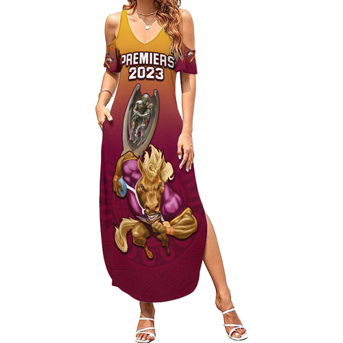 nrl-broncos-premiers-2023-family-matching-summer-maxi-dress-and-hawaiian-shirt