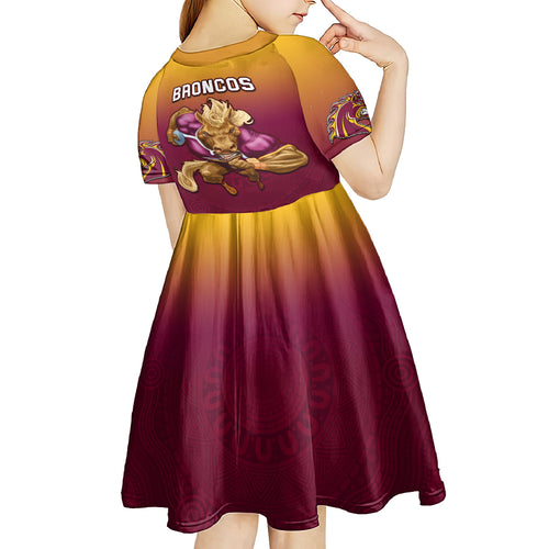 nrl-broncos-premiers-2023-kid-short-sleeve-dress