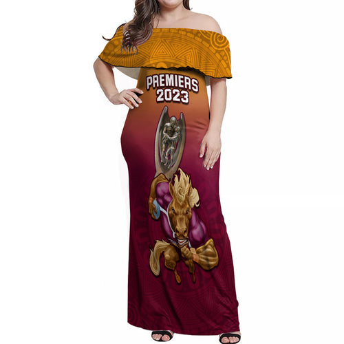 nrl-broncos-premiers-2023-off-shoulder-maxi-dress