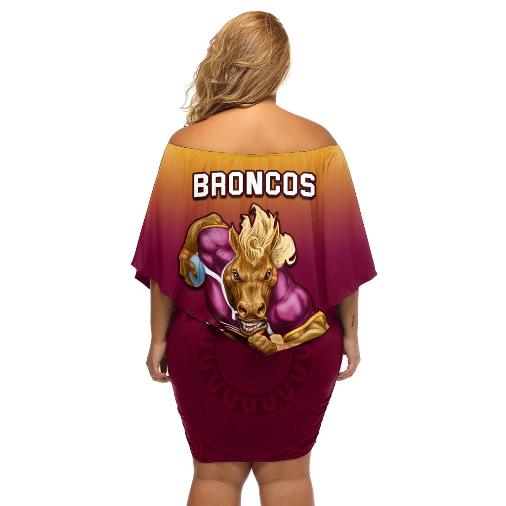 nrl-broncos-premiers-2023-off-shoulder-short-dress