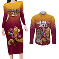 custom-nrl-broncos-premiers-2023-couples-matching-long-sleeve-bodycon-dress-and-long-sleeve-button-shirts
