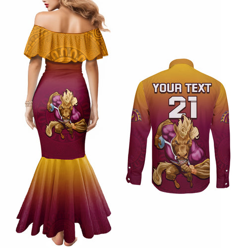 custom-nrl-broncos-premiers-2023-couples-matching-mermaid-dress-and-long-sleeve-button-shirts