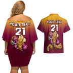 custom-nrl-broncos-premiers-2023-couples-matching-off-shoulder-short-dress-and-hawaiian-shirt