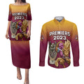 custom-nrl-broncos-premiers-2023-couples-matching-puletasi-dress-and-long-sleeve-button-shirts