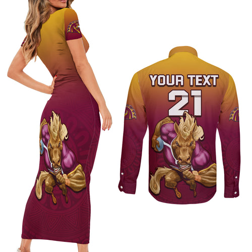 custom-nrl-broncos-premiers-2023-couples-matching-short-sleeve-bodycon-dress-and-long-sleeve-button-shirts