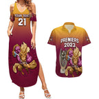 custom-nrl-broncos-premiers-2023-couples-matching-summer-maxi-dress-and-hawaiian-shirt