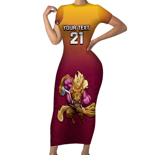 custom-nrl-broncos-premiers-2023-short-sleeve-bodycon-dress