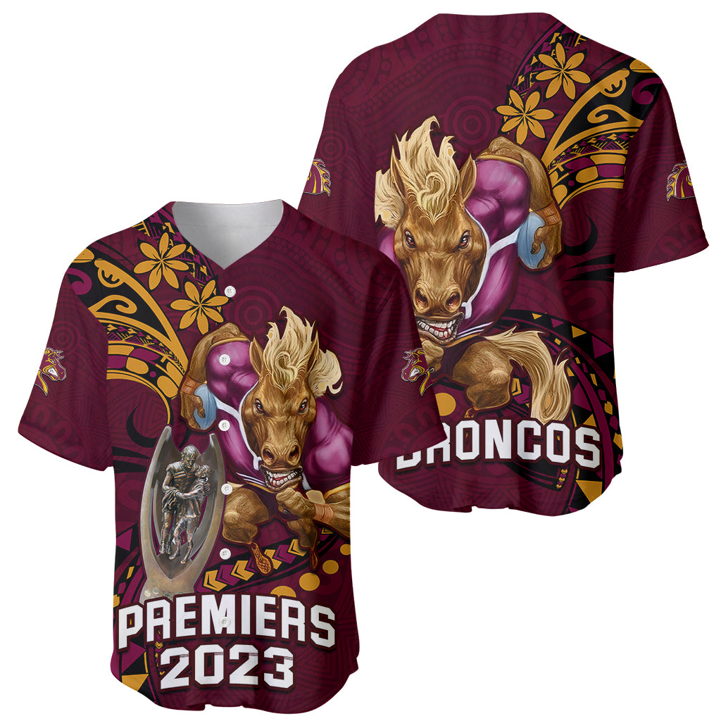 nrl-broncos-premiers-baseball-jersey-mascot-with-polynesian-pattern-version-2023