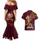 nrl-broncos-premiers-couples-matching-mermaid-dress-and-hawaiian-shirt-mascot-with-polynesian-pattern-version-2023