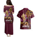nrl-broncos-premiers-couples-matching-puletasi-dress-and-hawaiian-shirt-mascot-with-polynesian-pattern-version-2023