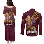 nrl-broncos-premiers-couples-matching-puletasi-dress-and-long-sleeve-button-shirts-mascot-with-polynesian-pattern-version-2023