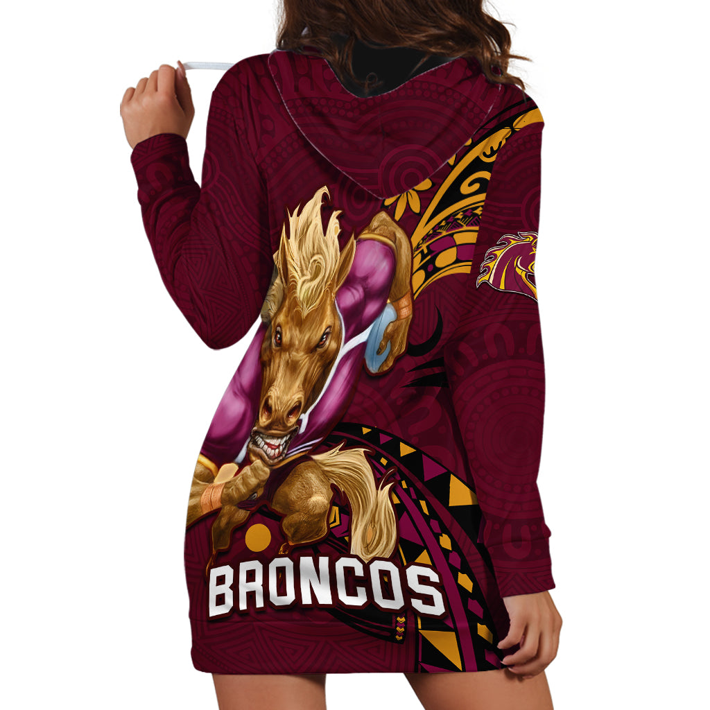 nrl-broncos-premiers-hoodie-dress-mascot-with-polynesian-pattern-version-2023