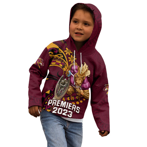 nrl-broncos-premiers-kid-hoodie-mascot-with-polynesian-pattern-version-2023