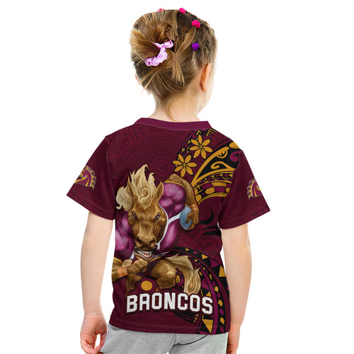 nrl-broncos-premiers-kid-t-shirt-mascot-with-polynesian-pattern-version-2023