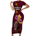 nrl-broncos-premiers-short-sleeve-bodycon-dress-mascot-with-polynesian-pattern-version-2023