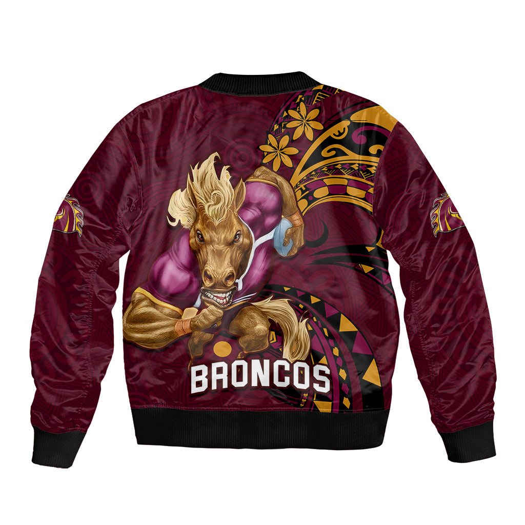 nrl-broncos-premiers-sleeve-zip-bomber-jacket-mascot-with-polynesian-pattern-version-2023
