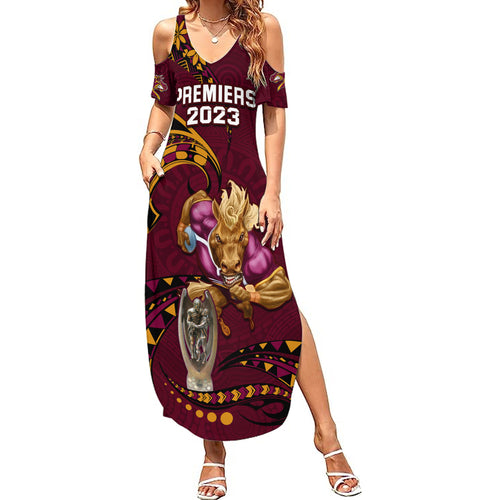 nrl-broncos-premiers-summer-maxi-dress-mascot-with-polynesian-pattern-version-2023
