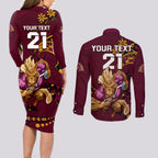 custom-nrl-broncos-premiers-couples-matching-long-sleeve-bodycon-dress-and-long-sleeve-button-shirts-mascot-with-polynesian-pattern-version-2023