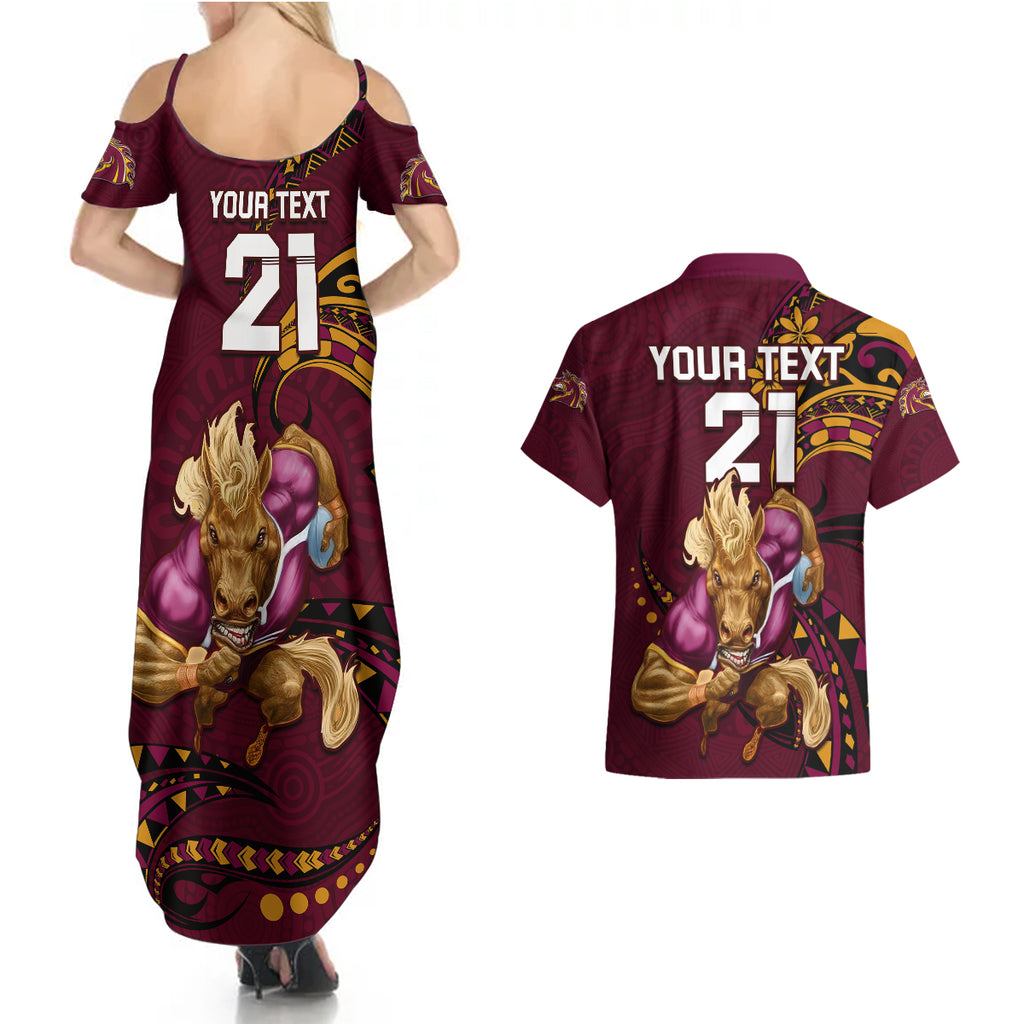 custom-nrl-broncos-premiers-couples-matching-summer-maxi-dress-and-hawaiian-shirt-mascot-with-polynesian-pattern-version-2023