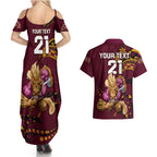 custom-nrl-broncos-premiers-couples-matching-summer-maxi-dress-and-hawaiian-shirt-mascot-with-polynesian-pattern-version-2023