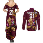 custom-nrl-broncos-premiers-couples-matching-summer-maxi-dress-and-long-sleeve-button-shirts-mascot-with-polynesian-pattern-version-2023