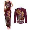 custom-nrl-broncos-premiers-couples-matching-tank-maxi-dress-and-long-sleeve-button-shirts-mascot-with-polynesian-pattern-version-2023