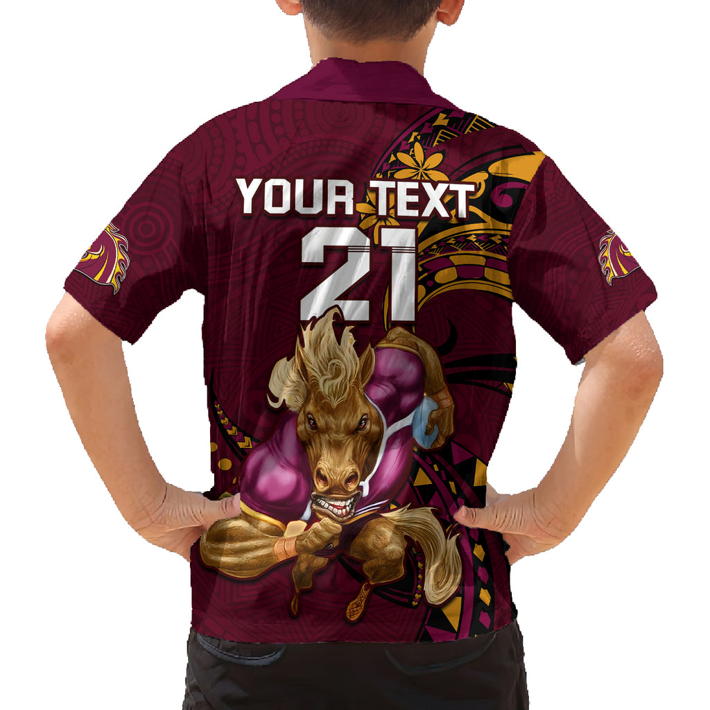 custom-nrl-broncos-premiers-family-matching-long-sleeve-bodycon-dress-and-hawaiian-shirt-mascot-with-polynesian-pattern-version-2023