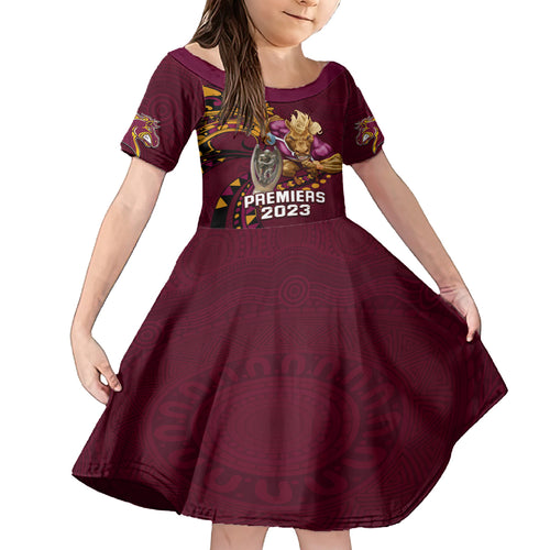 custom-nrl-broncos-premiers-family-matching-long-sleeve-bodycon-dress-and-hawaiian-shirt-mascot-with-polynesian-pattern-version-2023