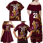 custom-nrl-broncos-premiers-family-matching-off-shoulder-long-sleeve-dress-and-hawaiian-shirt-mascot-with-polynesian-pattern-version-2023