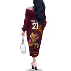 custom-nrl-broncos-premiers-family-matching-off-shoulder-long-sleeve-dress-and-hawaiian-shirt-mascot-with-polynesian-pattern-version-2023