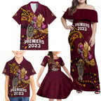 custom-nrl-broncos-premiers-family-matching-off-shoulder-maxi-dress-and-hawaiian-shirt-mascot-with-polynesian-pattern-version-2023