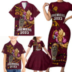 custom-nrl-broncos-premiers-family-matching-short-sleeve-bodycon-dress-and-hawaiian-shirt-mascot-with-polynesian-pattern-version-2023