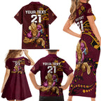custom-nrl-broncos-premiers-family-matching-short-sleeve-bodycon-dress-and-hawaiian-shirt-mascot-with-polynesian-pattern-version-2023