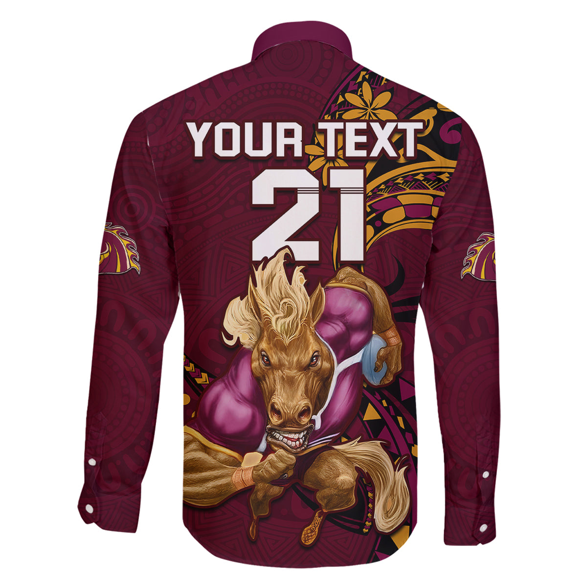 custom-nrl-broncos-premiers-family-matching-short-sleeve-bodycon-dress-and-hawaiian-shirt-mascot-with-polynesian-pattern-version-2023