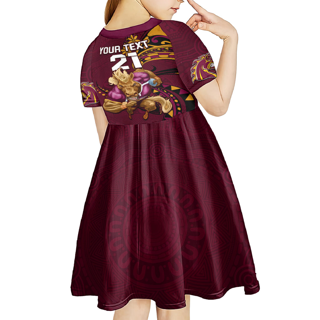 custom-nrl-broncos-premiers-kid-short-sleeve-dress-mascot-with-polynesian-pattern-version-2023